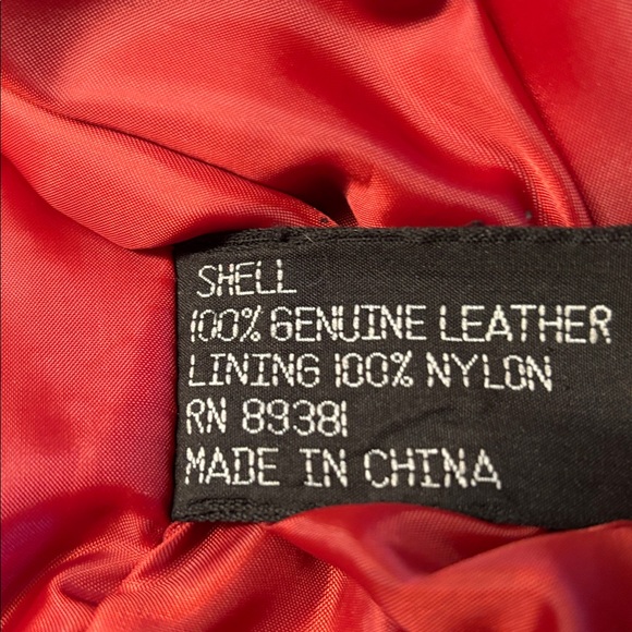 Women's VTG MPW Western 100% Red Fringe Leather Jacket , S , $59 - Picture 7 of 14